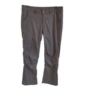 Prana Halle Convertible Pants Roll Up Ankle‎ Hiking Travel Gray Size 10 Outdoor